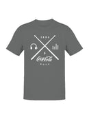 Officially Licensed Coca Cola Rock Music 1886 Men's T-shirt