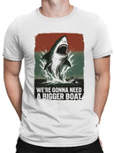 Great White Shark Splashing Sea Men's T-shirt
