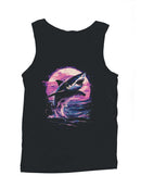 Retro Shark Surge at Sunset Men's Tank Top