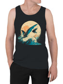 Majestic Shark Under Moonlight Men's Tank Top