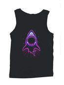 Neon Retro Shark Attack Men's Tank Top