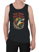 The Reef Don't Sleep Shark Design Men's Tank Top