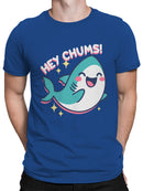 Cheerful Shark "Hey Chums!" Design Men's T-shirt