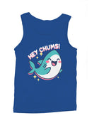 Cheerful Shark "Hey Chums!" Design Men's Tank Top