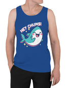Cheerful Shark "Hey Chums!" Design Men's Tank Top
