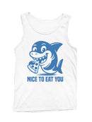 Shark Eating Pizza - "Nice to Eat You Men's Tank Top