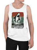 Great White Shark Splashing Sea Men's Tank Top