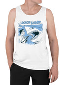 Lookin' Sharp Barber Shark Humor Men's Tank Top