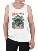 Bite Me I'm Relaxing Graphic Men's Tank Top