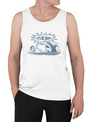 Let's Be Chums Shark Humor Men's Tank Top