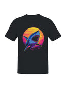 Retro Sunset Shark Attack Men's T-shirt