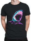 Neon Shark Art with Vibrant Colors Men's T-shirt