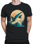 Majestic Shark Under Moonlight Men's T-shirt