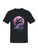 Retro Shark Surge at Sunset Men's T-shirt