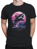 Retro Shark Surge at Sunset Men's T-shirt