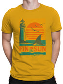 Fin in the Sun Vintage Design Men's T-shirt