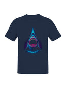 Neon Splash Shark Attack Art Men's T-shirt