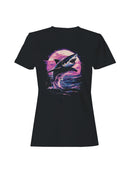 Retro Shark Surge at Sunset Women's T-shirt