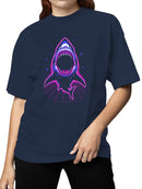 Neon Retro Shark Attack Women's T-shirt