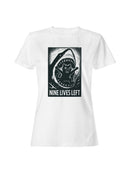 Nine Lives Left: Cat vs Shark Women's T-shirt