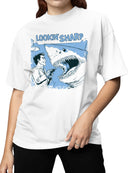 Lookin' Sharp Barber Shark Humor Women's T-shirt