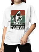 Great White Shark Splashing Sea Women's T-shirt