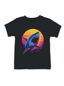 Retro Sunset Shark Attack Youth's T-shirt