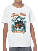 Bite Me I'm Relaxing Graphic Youth's T-shirt