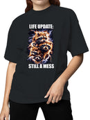 Life Update: Raccoon Chaos Women's T-shirt