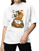 Enchanted Witch and Moon Scene Women's T-shirt