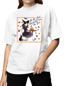 Enchanted Autumn Witch Illustration Women's T-shirt