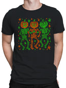 Pumpkin Skeleton Dance Party Men's T-shirt