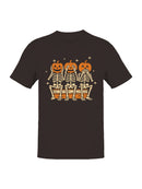 Pumpkin Skeletons Hear See Speak No Evil Men's T-shirt