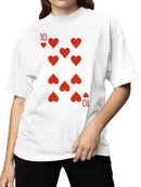 Ten of Hearts Playing Card Women's T-shirt