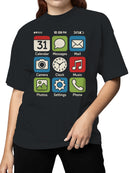 Retro Mobile App Icons  Women's T-shirt