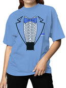 Classic Blue Bow Tie Tux Women's T-shirt
