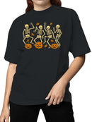 Dancing Skeletons Halloween Fun Women's T-shirt