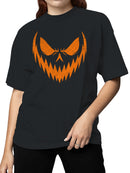 Sinister Pumpkin Face Women's T-shirt