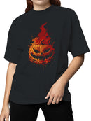 Fiery Pumpkin Inferno Women's T-shirt