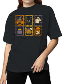 Spooky Halloween Stamp Art Women's T-shirt