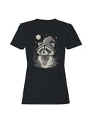 Magical Raccoon Night Scene Women's T-shirt