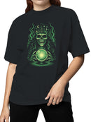 Mystic Skull Crystal Ball Vision Women's T-shirt