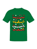 Festive Candy Cane Pattern Men's T-shirt