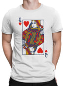 Queen of Hearts Playing Card Men's T-shirt