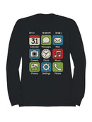 Retro Mobile App Icons  Men's Sweatshirt