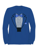 Classic Blue Bow Tie Tux Men's Sweatshirt