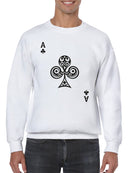 Intricate Ace of Clubs Men's Sweatshirt