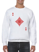 Intricate Ace of Diamonds Art Men's Sweatshirt