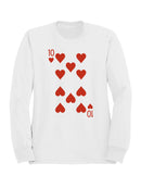 Ten of Hearts Playing Card Men's Sweatshirt