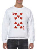 Ten of Hearts Playing Card Men's Sweatshirt